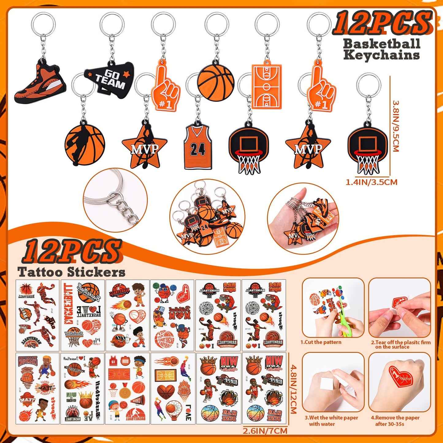 Winrayk 122Pcs Basketball Party Favors – Party Supplies, Gift Bags, Straws & More