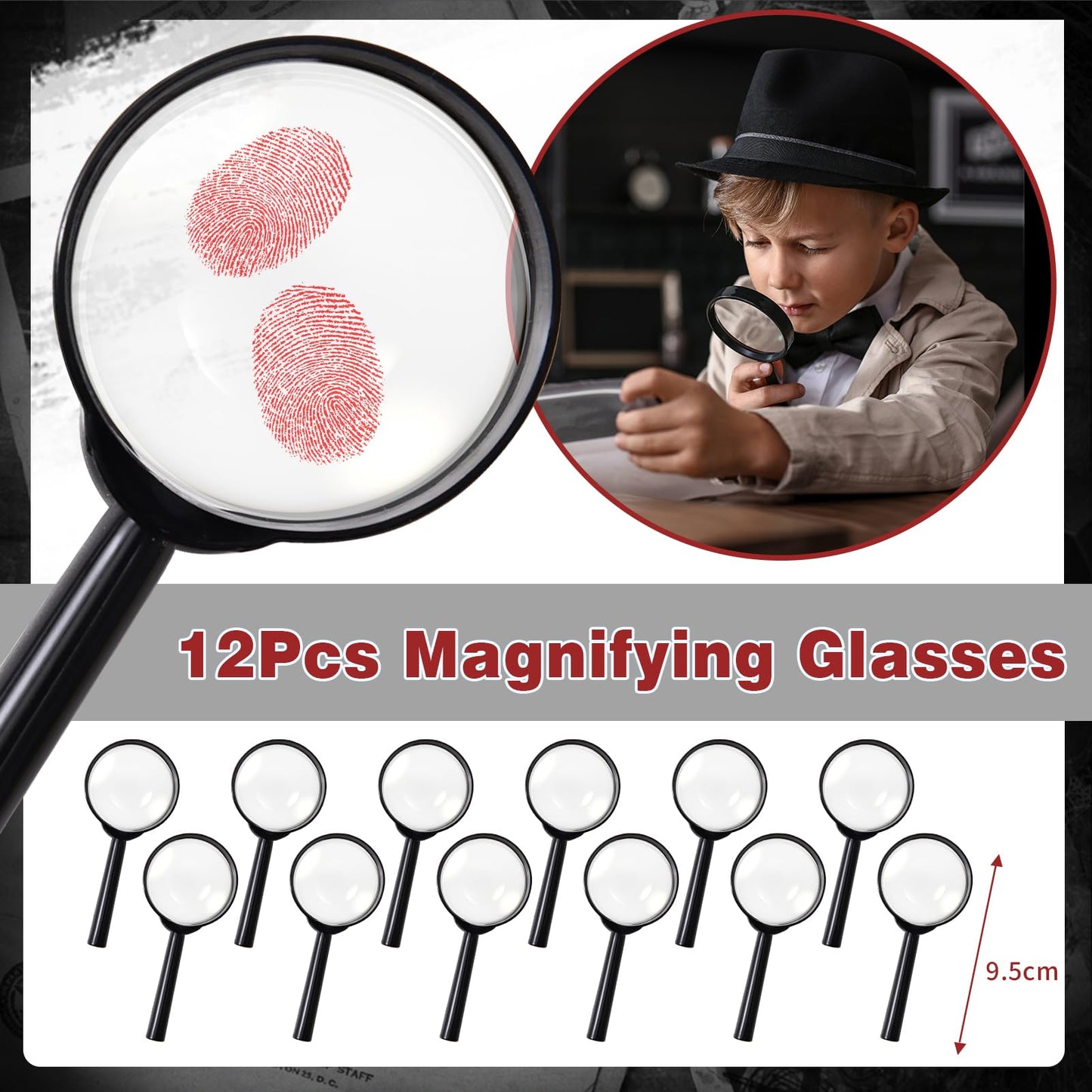 Winrayk Detective Party Favors – Spy Birthday Supplies, Invisible Ink Pens & Notebooks
