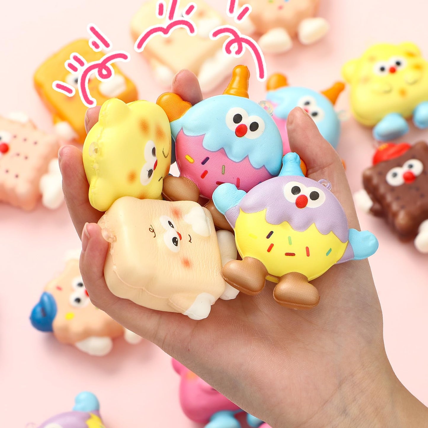 Winrayk Ice Cream Party Favors - 24 Pack Mochi Squishy Toys Bulk