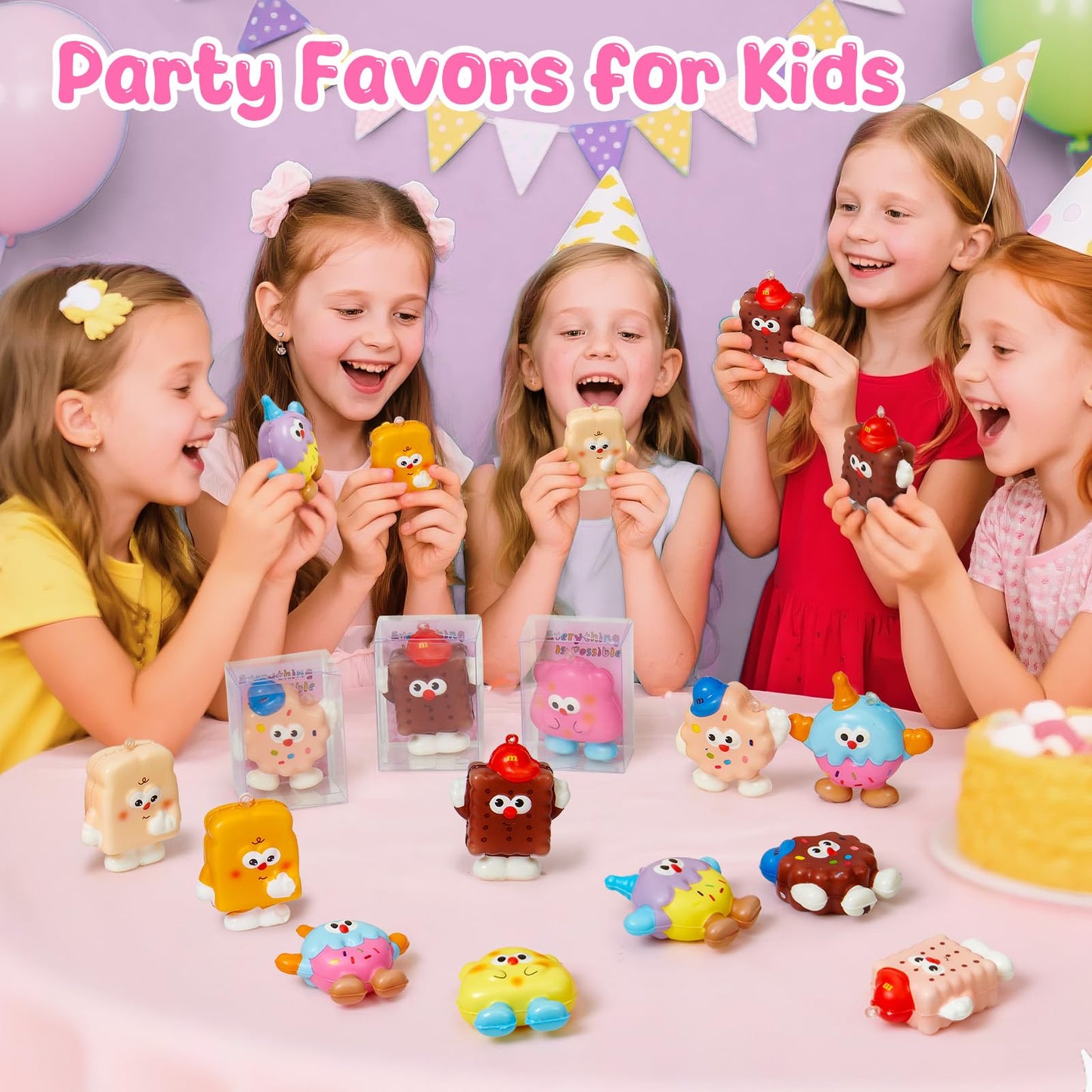 Winrayk Ice Cream Party Favors - 24 Pack Mochi Squishy Toys Bulk