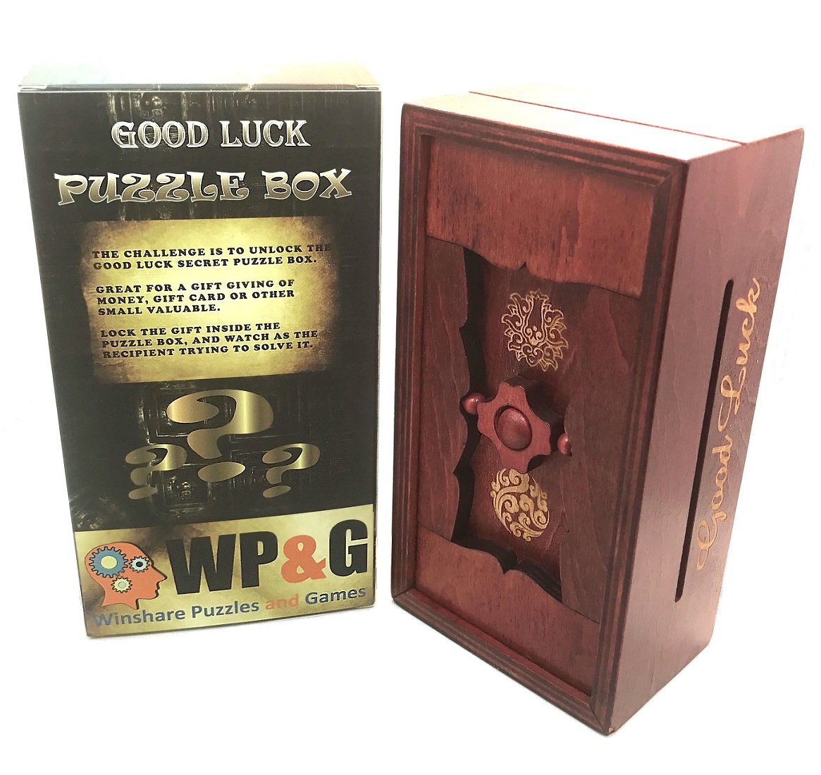 Winshare Good Luck Puzzle Box Secret — Hidden Compartment Money & Gift Card Holder
