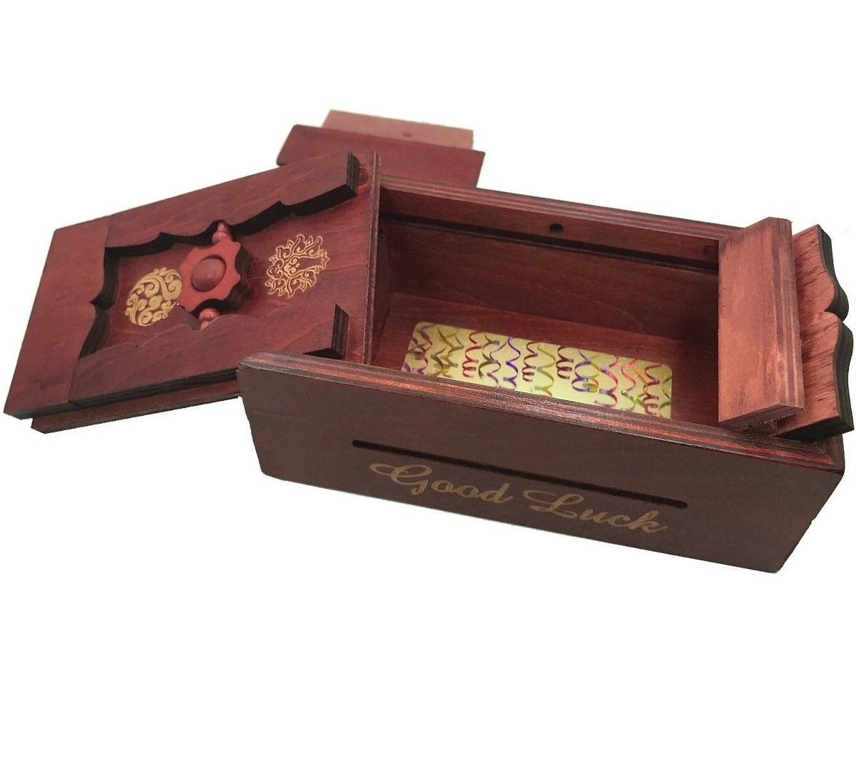 Winshare Good Luck Puzzle Box Secret — Hidden Compartment Money & Gift Card Holder