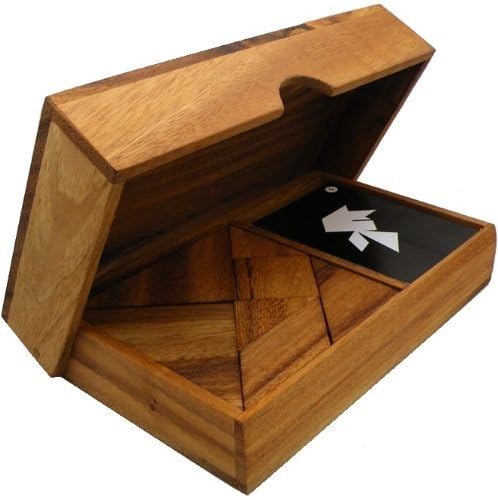 Winshare Logic Tangram Set with Play Cards – Wooden Puzzle Game