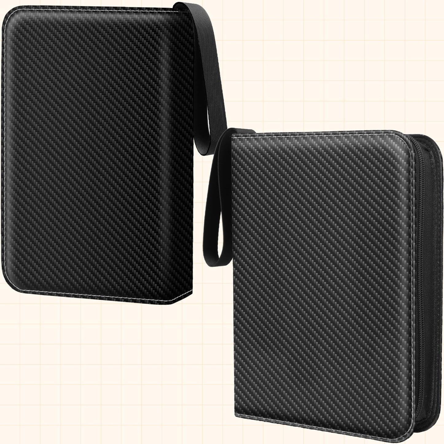 Winsing Card Binder 400 Pockets – Removable Sheets, Waterproof PU Cover, Large Black