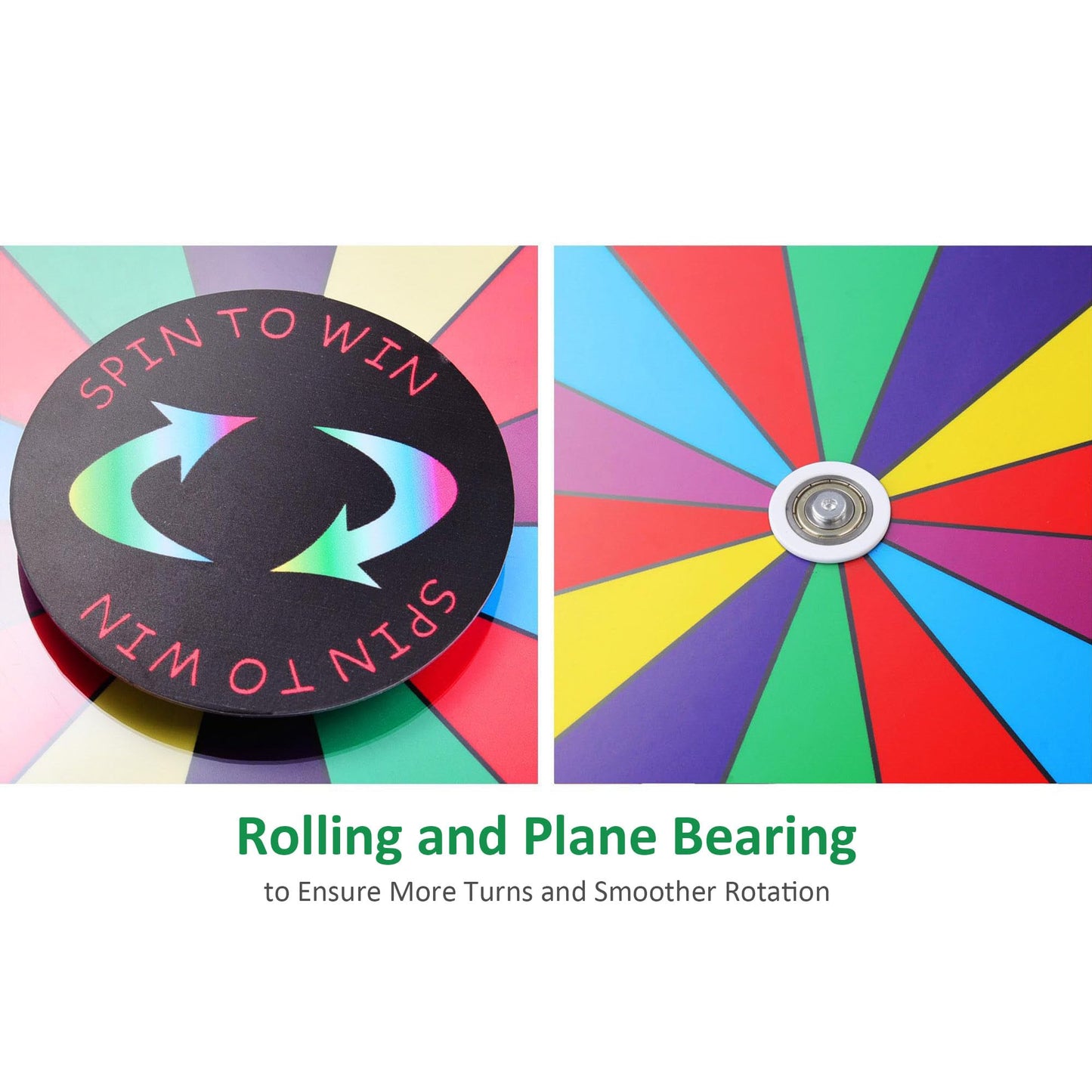 WinSpin 12in Prize Wheel Tabletop – 14-Slot Editable Spinning Wheel for Promotions, Tradeshows & Events
