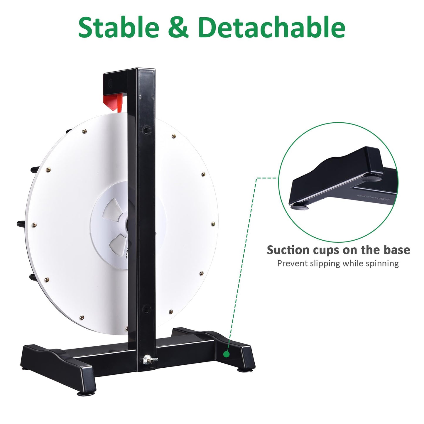 WinSpin 12-Inch Tabletop Prize Wheel – 12 Editable Slots (Breeze Series)