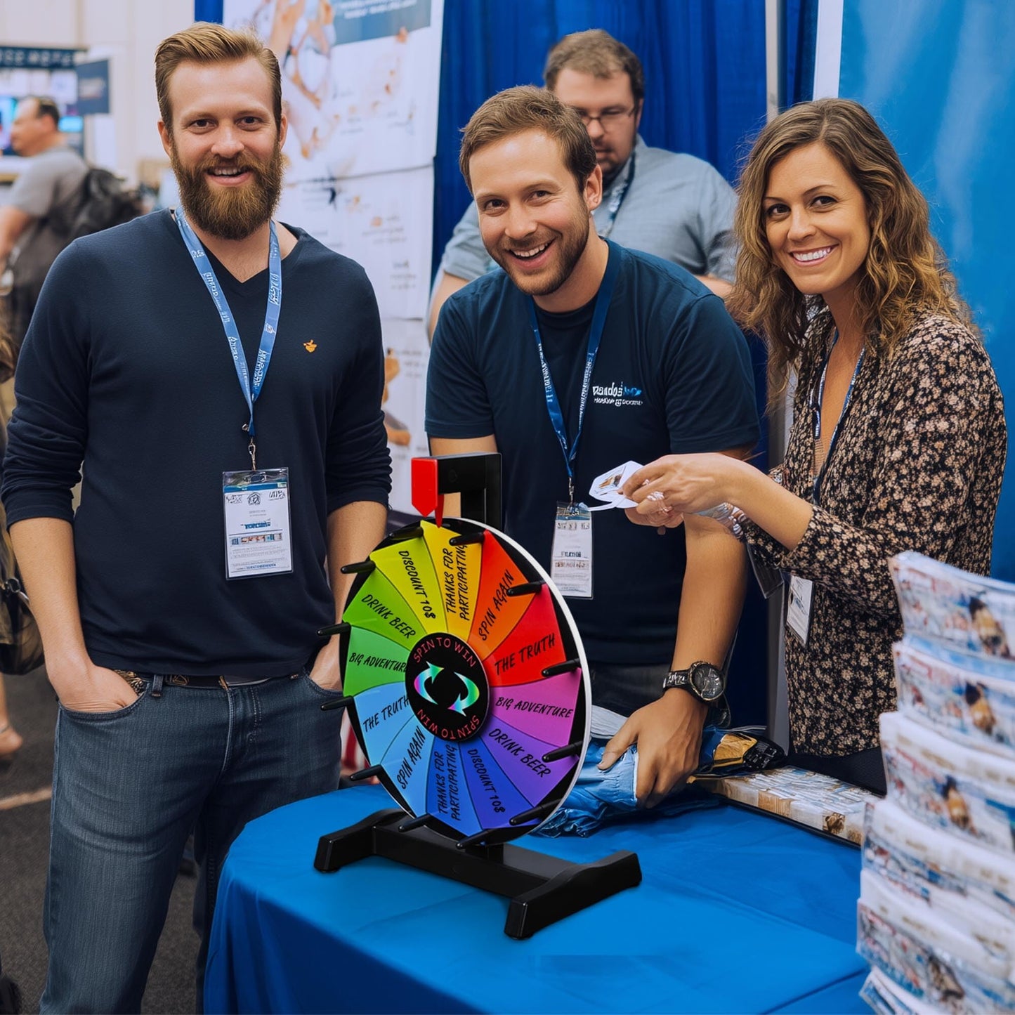 WinSpin 12-Inch Tabletop Prize Wheel – 12 Editable Slots (Breeze Series)
