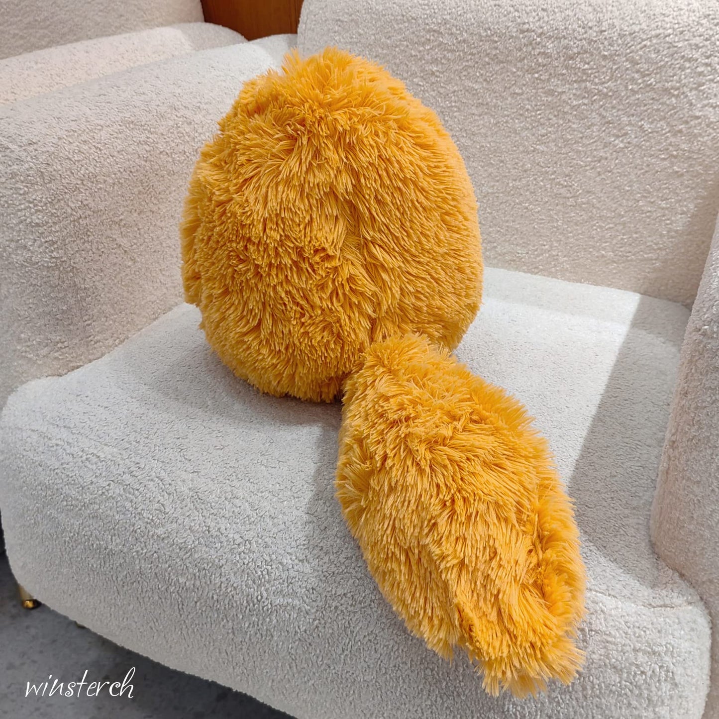 Winsterch Orange Cat Plush Toy – Soft Stuffed Animal for Kids, Cute Birthday Gift