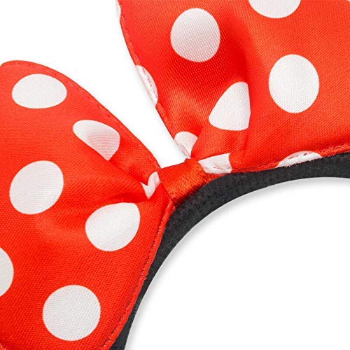 Winvin 24-Piece Mouse Deluxe Ears Headband Set – Black & Red Bow Party Favors