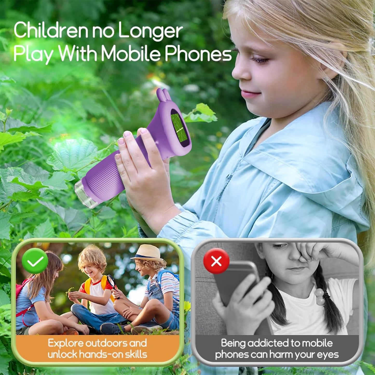 WINWEND Kids Microscope Pocket 1000x – Portable Digital Microscope for Ages 3-10