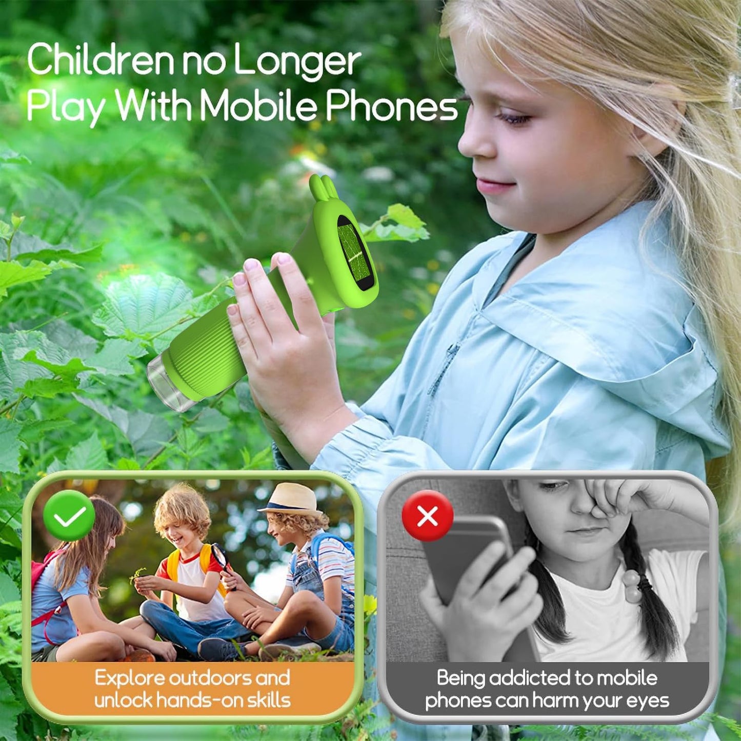 WINWEND Kids Pocket Microscope – 1000X Portable Digital Mini Microscope