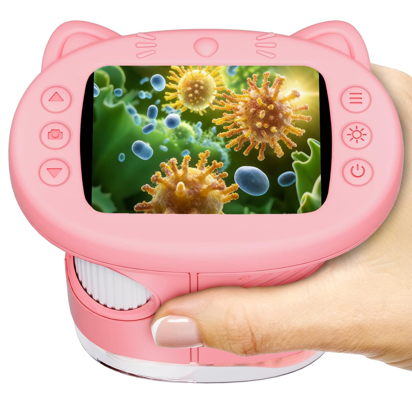 WINWEND 2.4-Inch Pocket Kids Microscope — 1000X Handheld STEM Camera, 1080P Screen