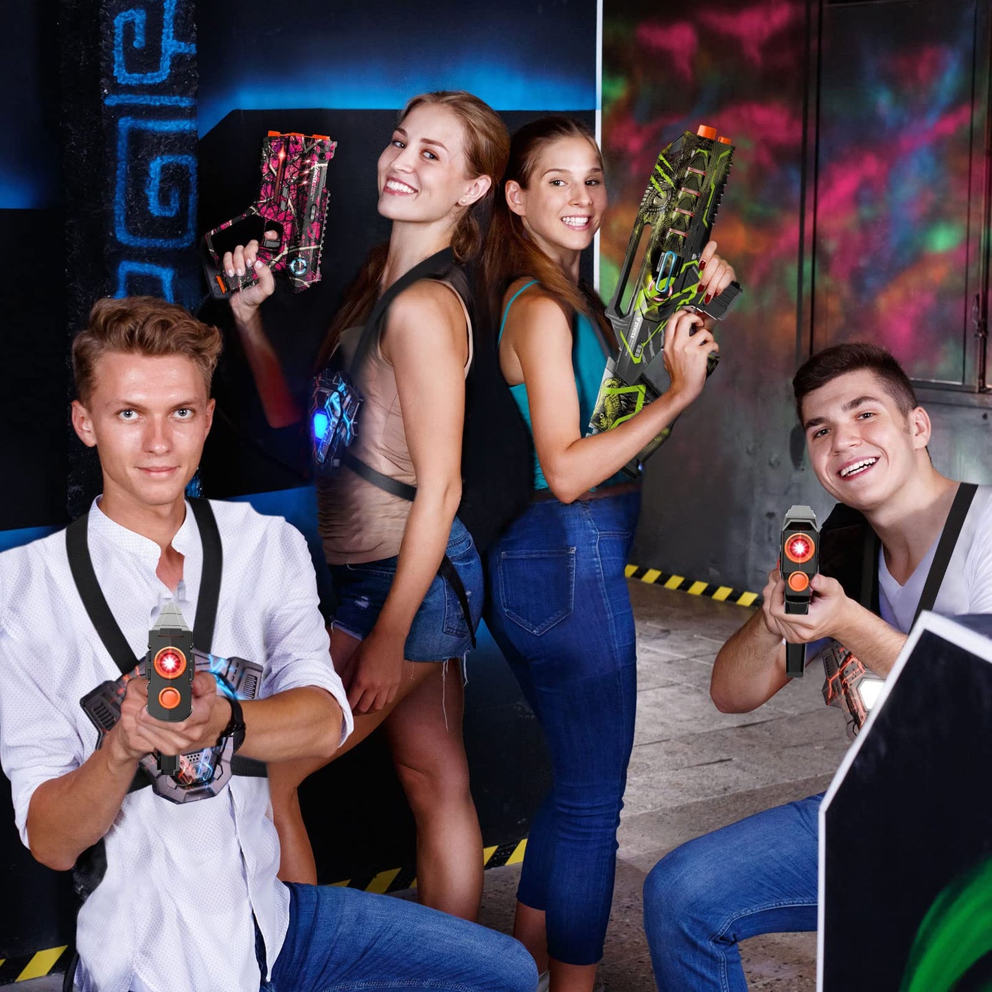 Winyea Tag Laser Tag Set 4 Gun & Vest – Outdoor Family Game for 8+