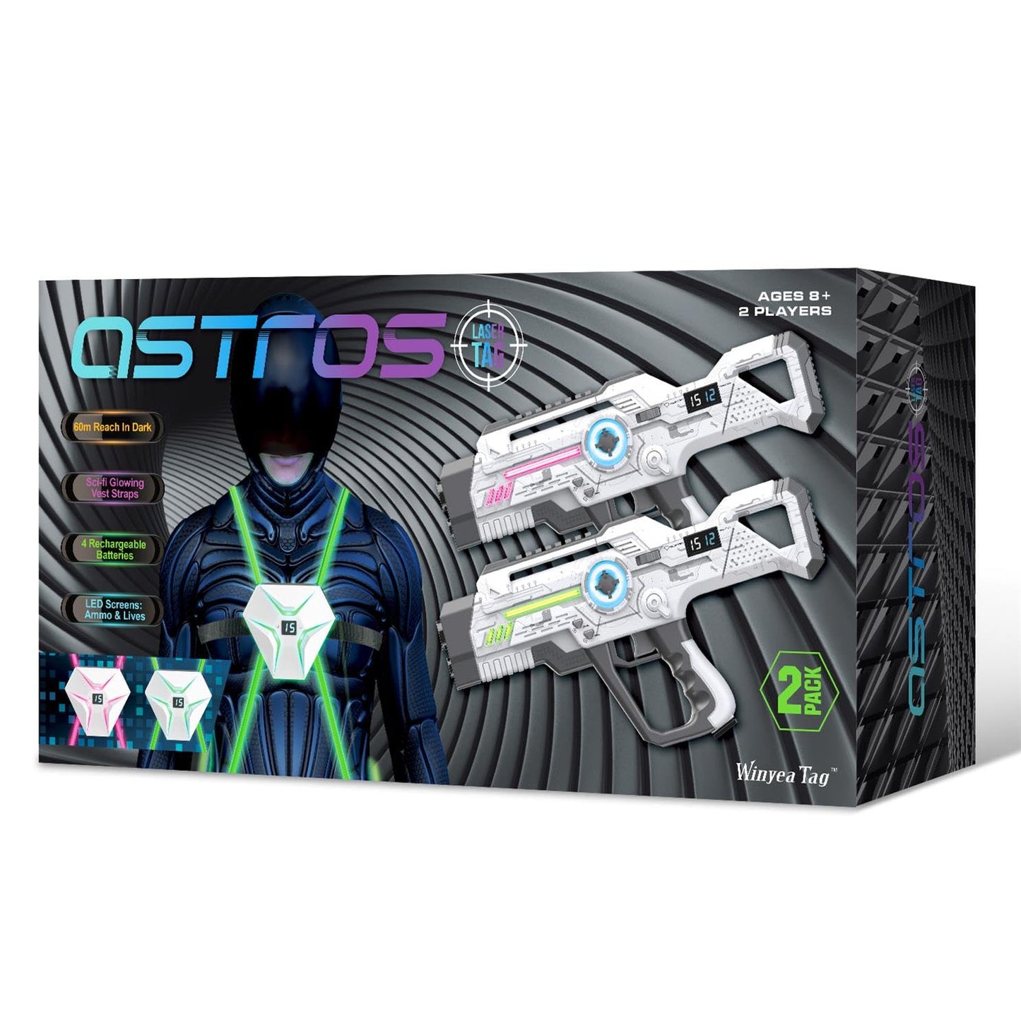 Winyea Tag Laser Tag Rechargeable Set – 2 Players, Indoor & Outdoor Fun
