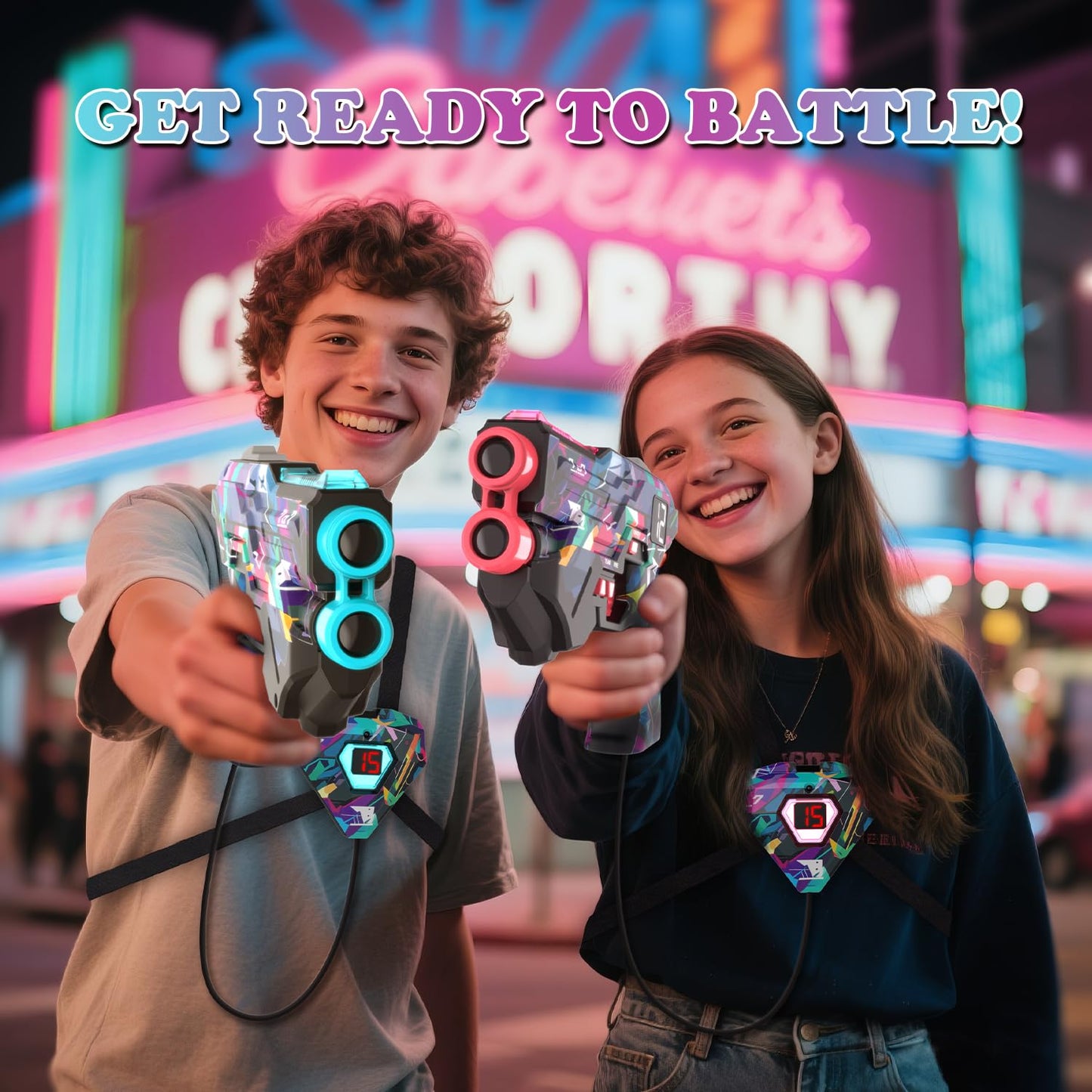 Winyea Tag Laser Tag Guns with Vests Set of 2 – Wired, Real-Time Sync for Kids, Teens & Adults