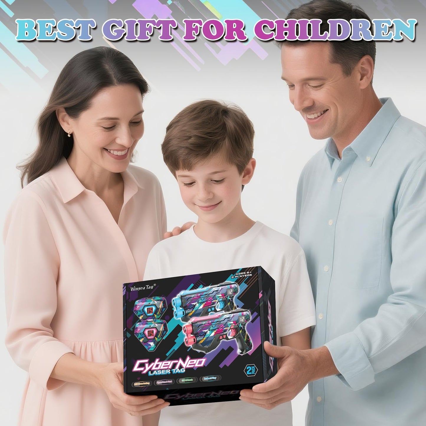 Winyea Tag Laser Tag Guns with Vests Set of 2 – Wired, Real-Time Sync for Kids, Teens & Adults
