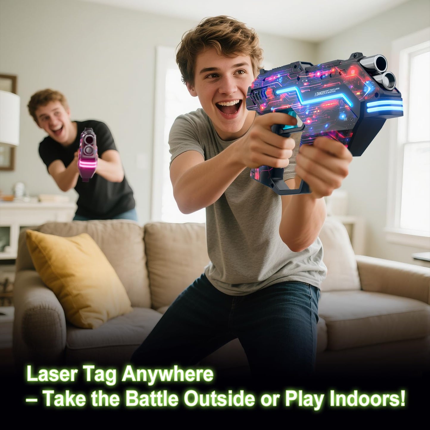 Winyea Tag Laser Tag Guns Set of 4 – LED Vest, Dynamic Barrel, 150ft Range