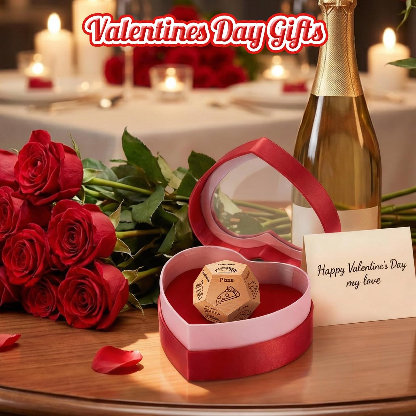 Winzwon Date Night Food Decision Dice – Valentines Gifts for Couples