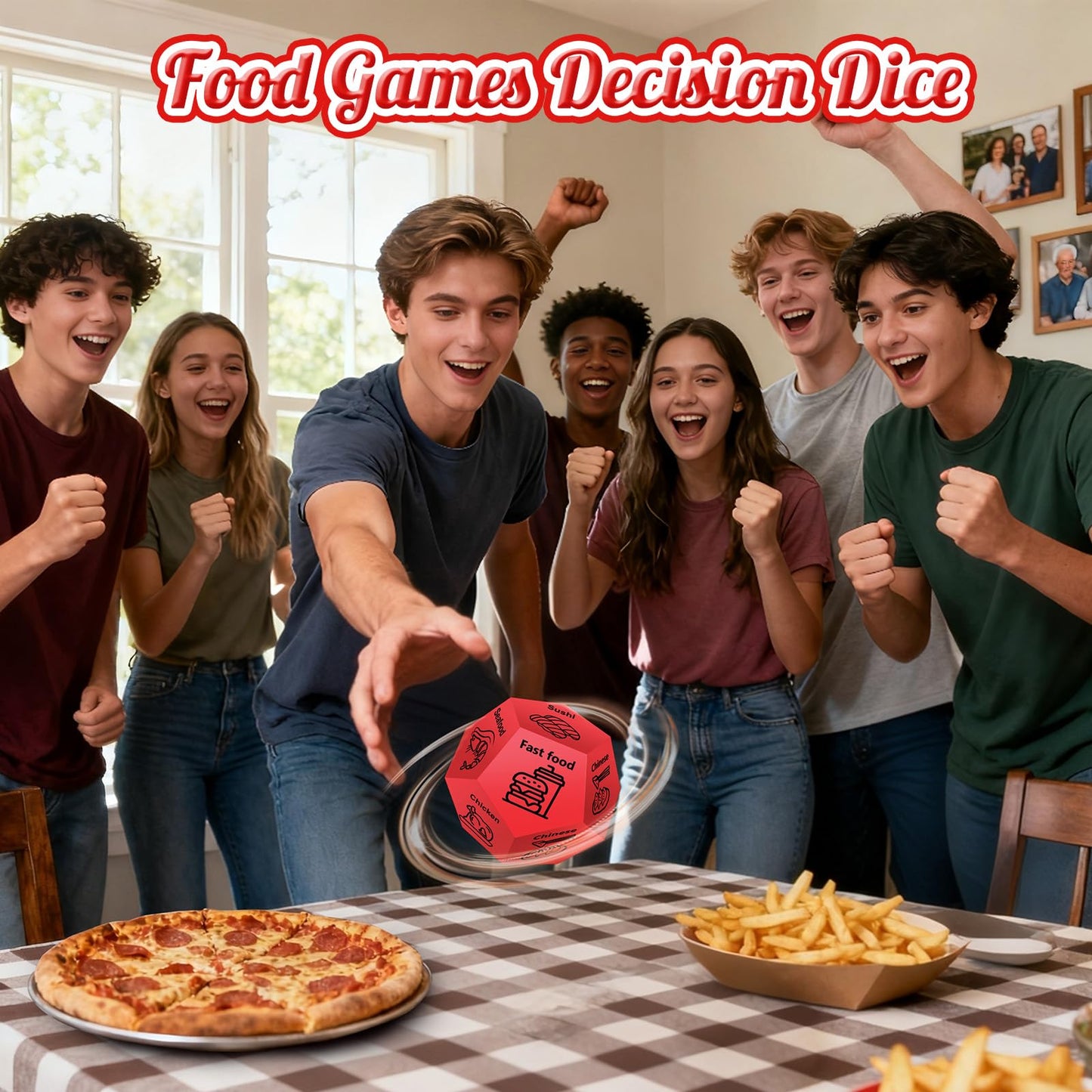 Winzwon Date Night Food Dice — Valentines & Galentines Gifts for Couples