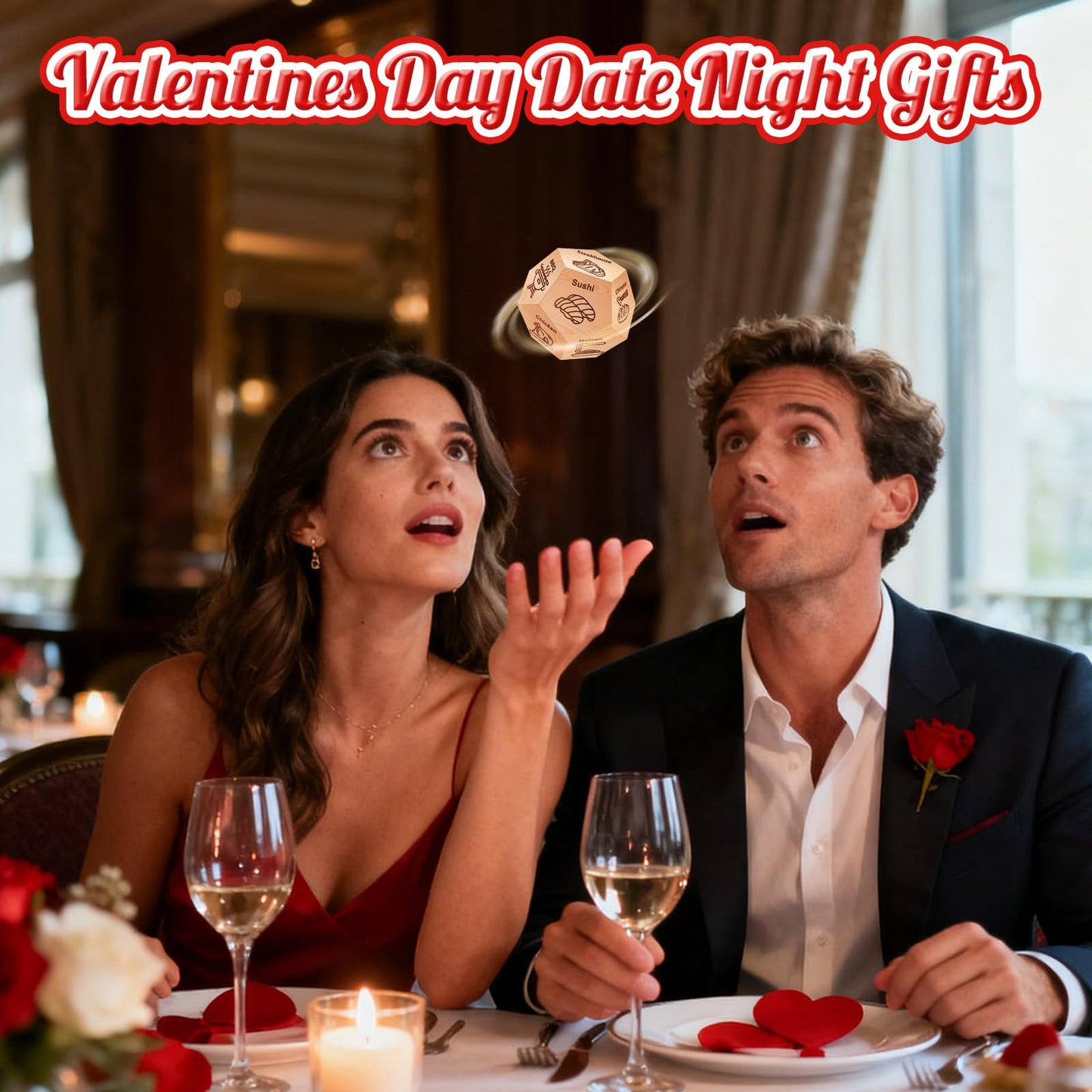 Winzwon Date Night Food Decision Dice – Valentines Gifts for Couples