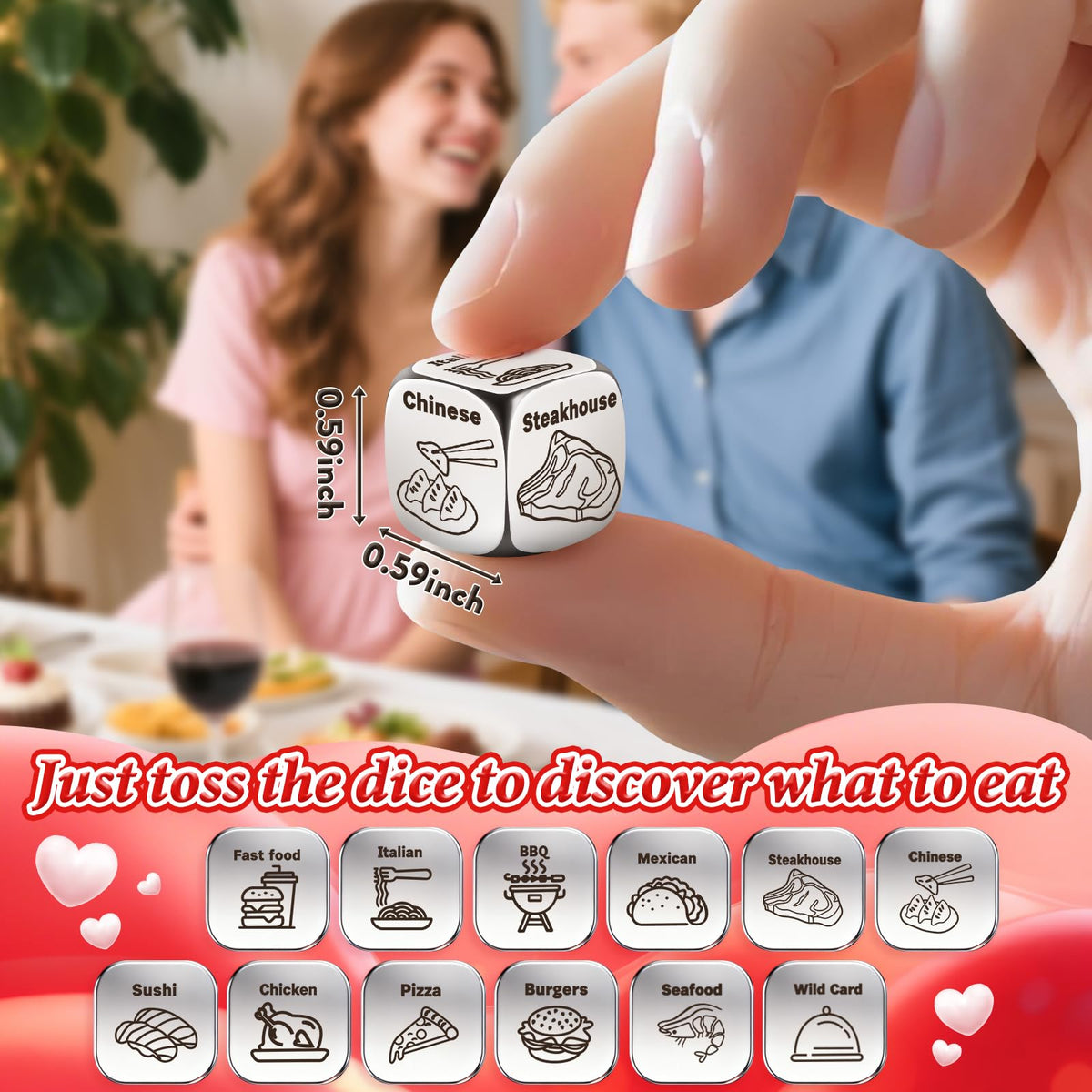 Winzwon Date Night Dice – Fun Valentines Day Gifts for Him & Her