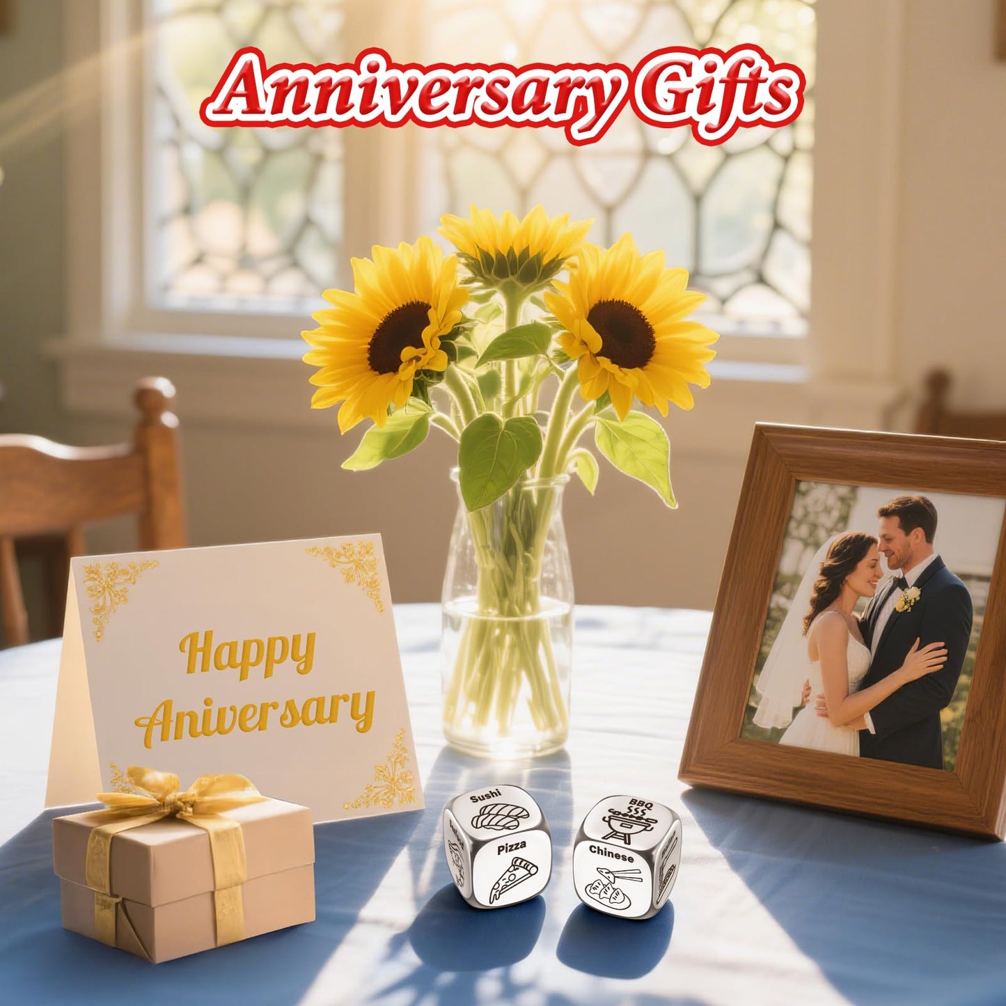 Winzwon Valentines Day Gifts for Him & Her | Funny Date Night Food Dice for Couples