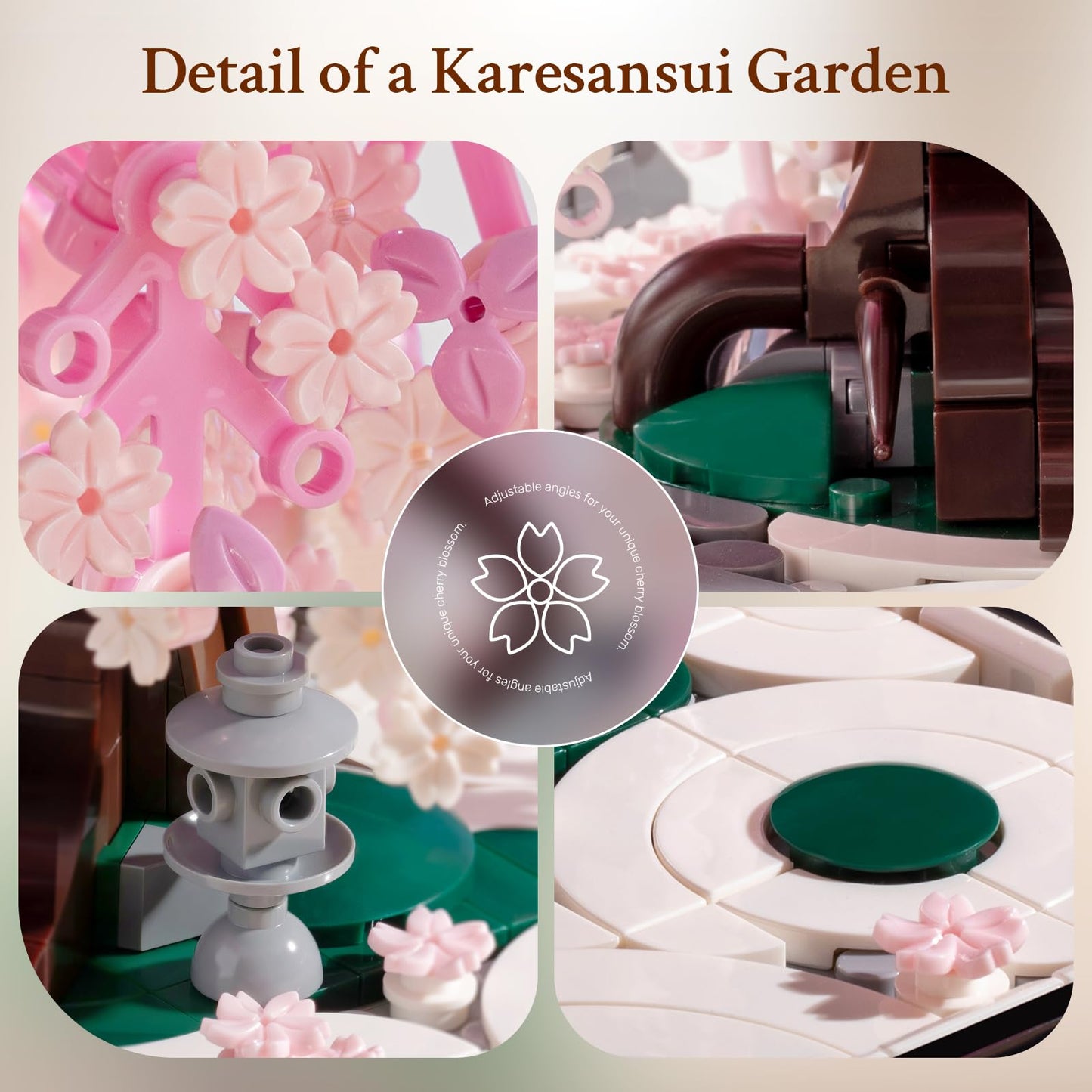Wise Block Cherry Blossom Tree Building Set – 930-Piece Adult Zen Garden Kit for Home Decor