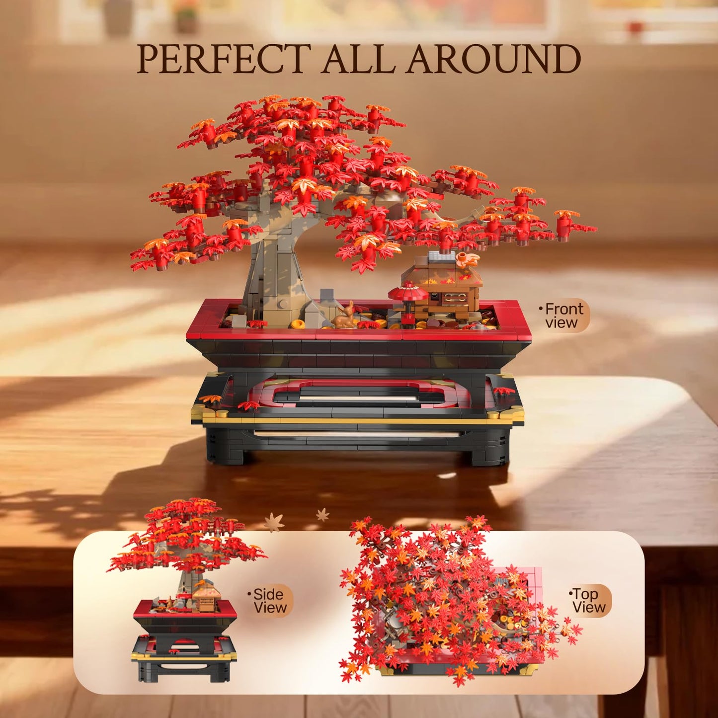 Wise Block Japanese Red Maple Bonsai Tree Building Toy Set for Adults – 900 Pcs | Seren Collection