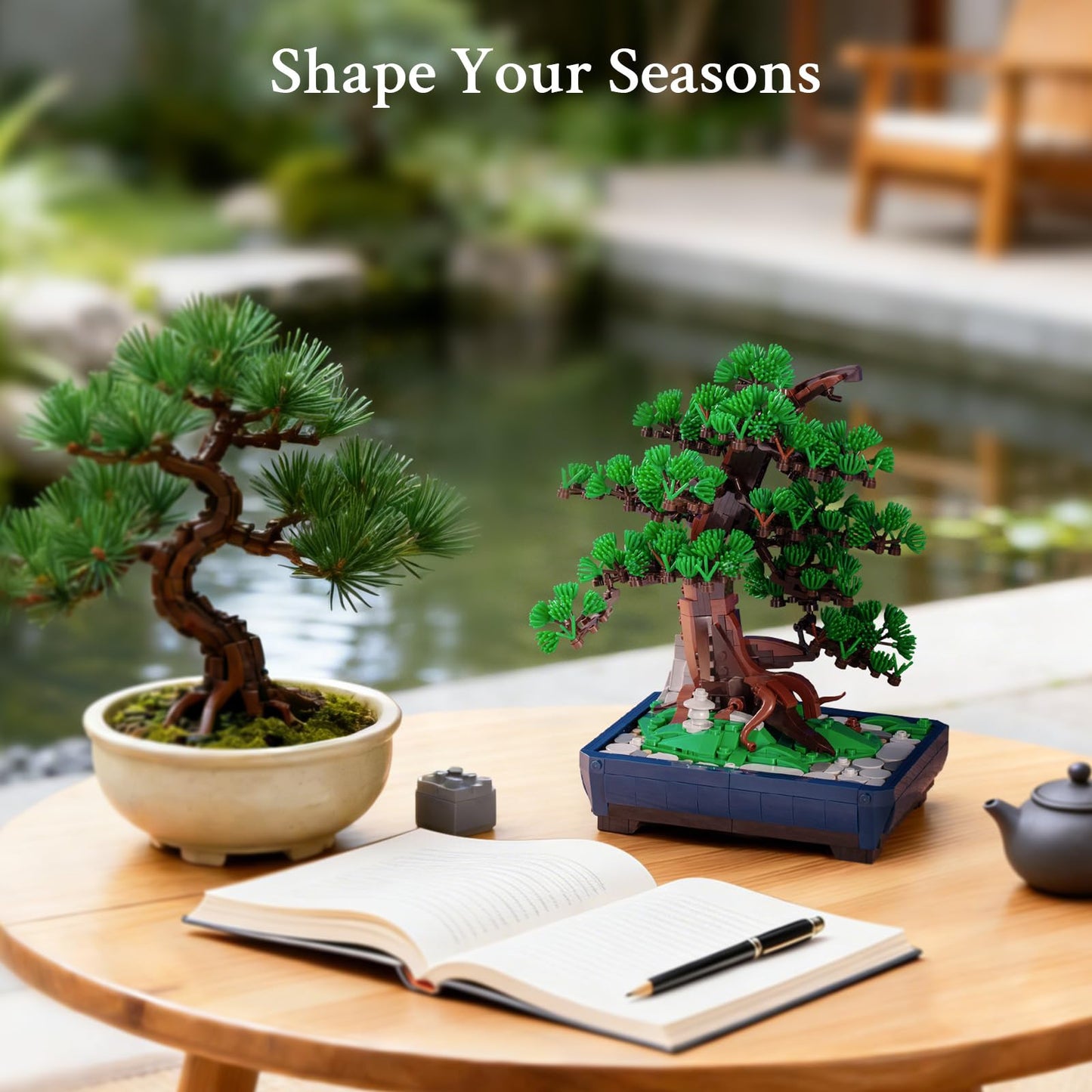 Wise Block Botanicals Pine Bonsai Tree Building Set – 2-in-1 DIY Home Decor for Adults (953 Pieces)
