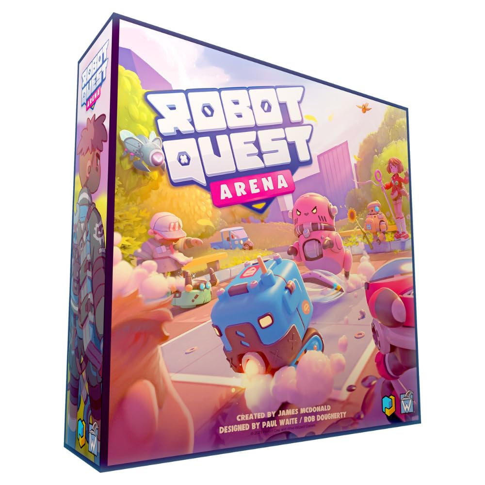 Wise Wizard Games: Robot Quest Arena Deckbuilding Board Game – 2-4 Players