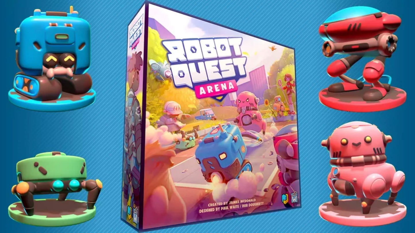 Wise Wizard Games: Robot Quest Arena Deckbuilding Board Game – 2-4 Players