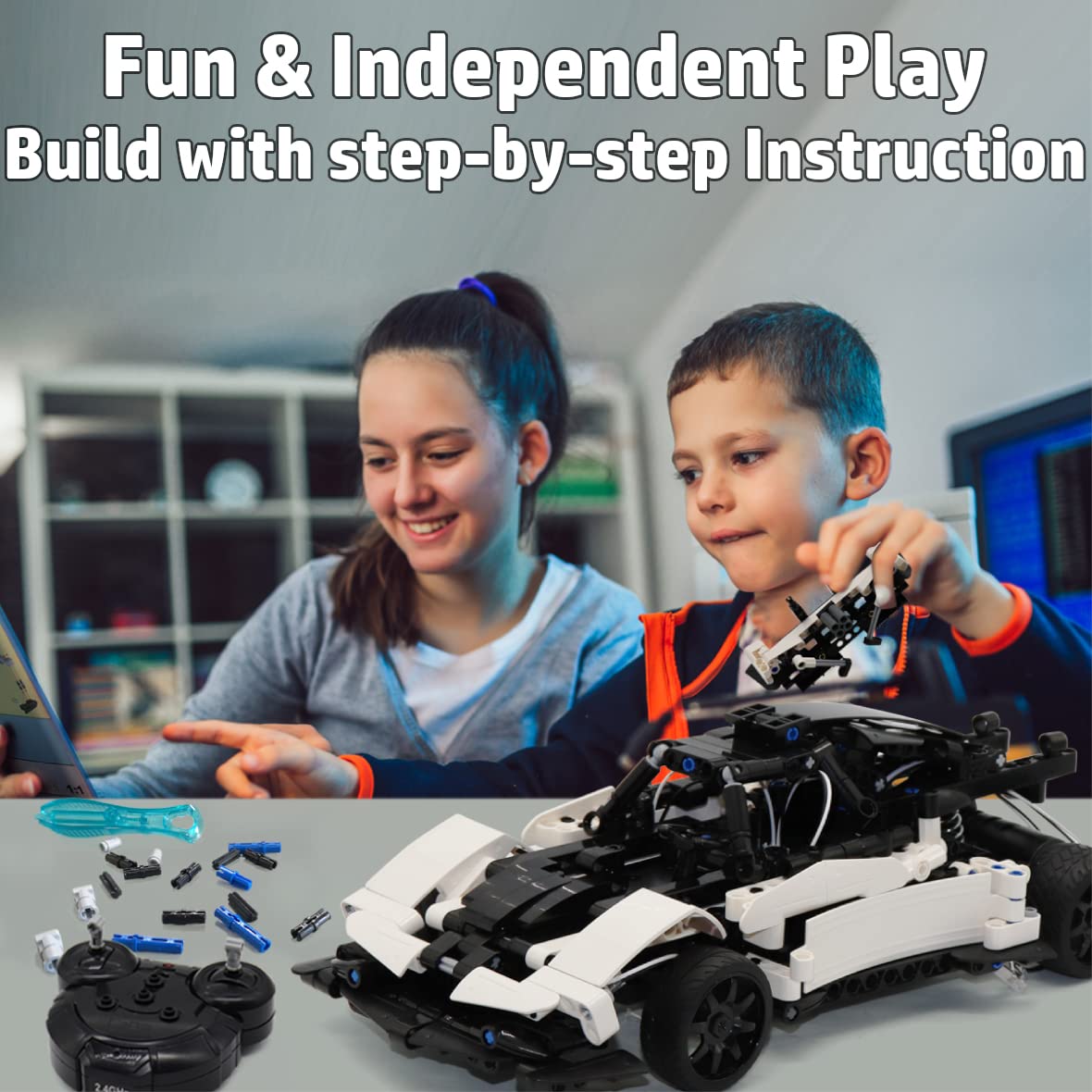 WISEPLAY Model Car Kit — Build Your Own RC Car for Kids 8-12 & Adults | STEM Toys & Easter Gift