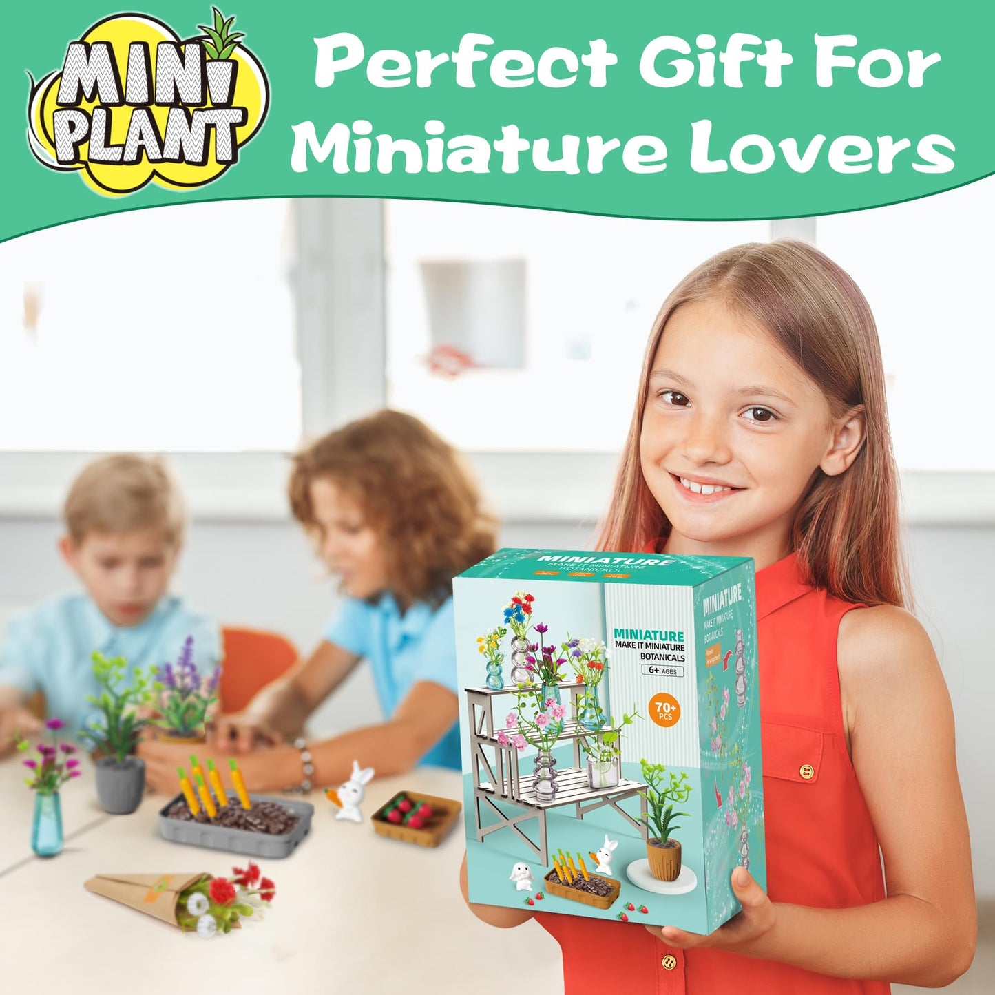 WishaLife 70 PCS Make It Miniature Garden Set – Mini Plants & Bouquets