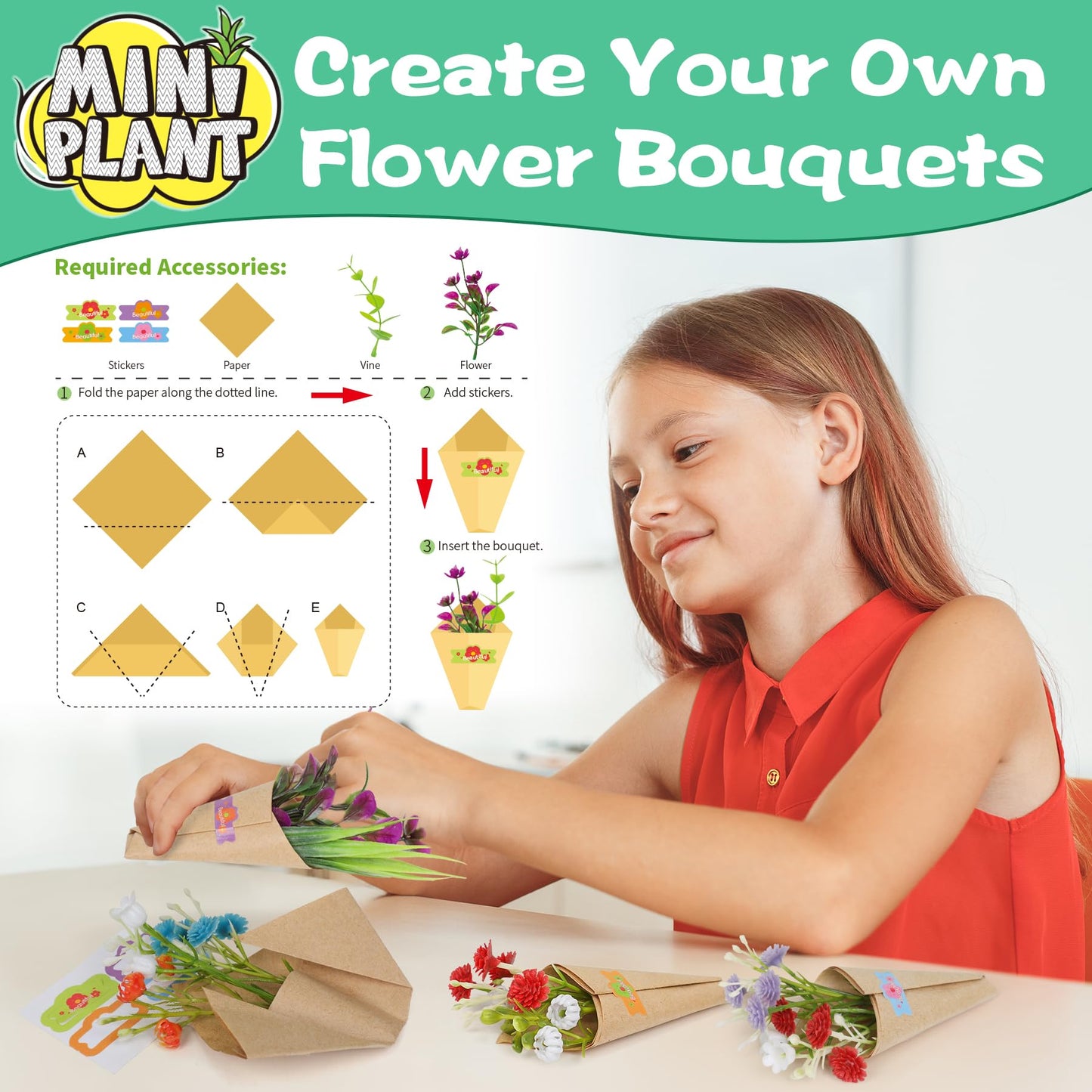 WishaLife 70 PCS Make It Miniature Garden Set – Mini Plants & Bouquets