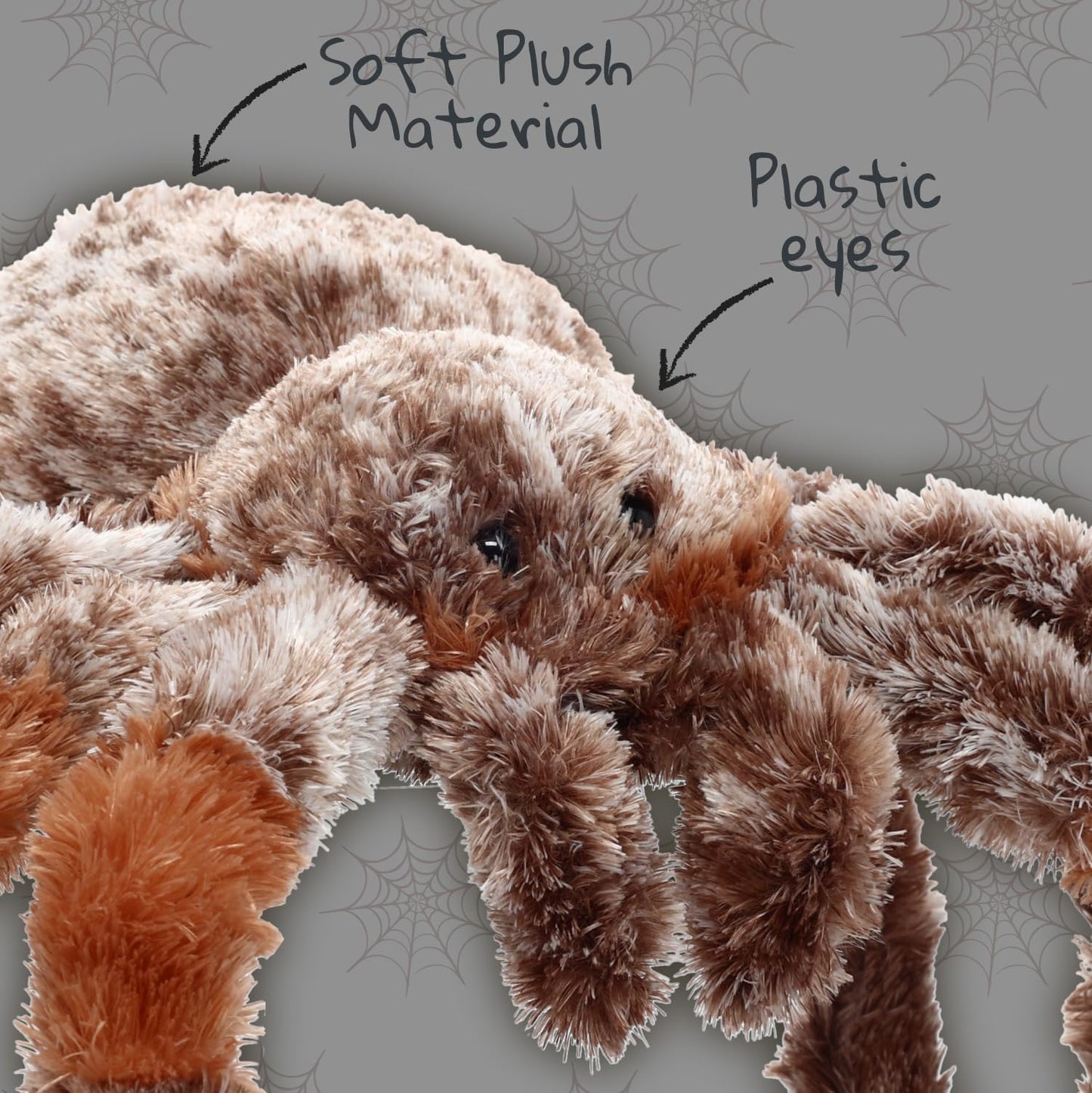 WISHPETS 9-Inch Tarantula Plush – Soft, Huggable Kids’ Toy