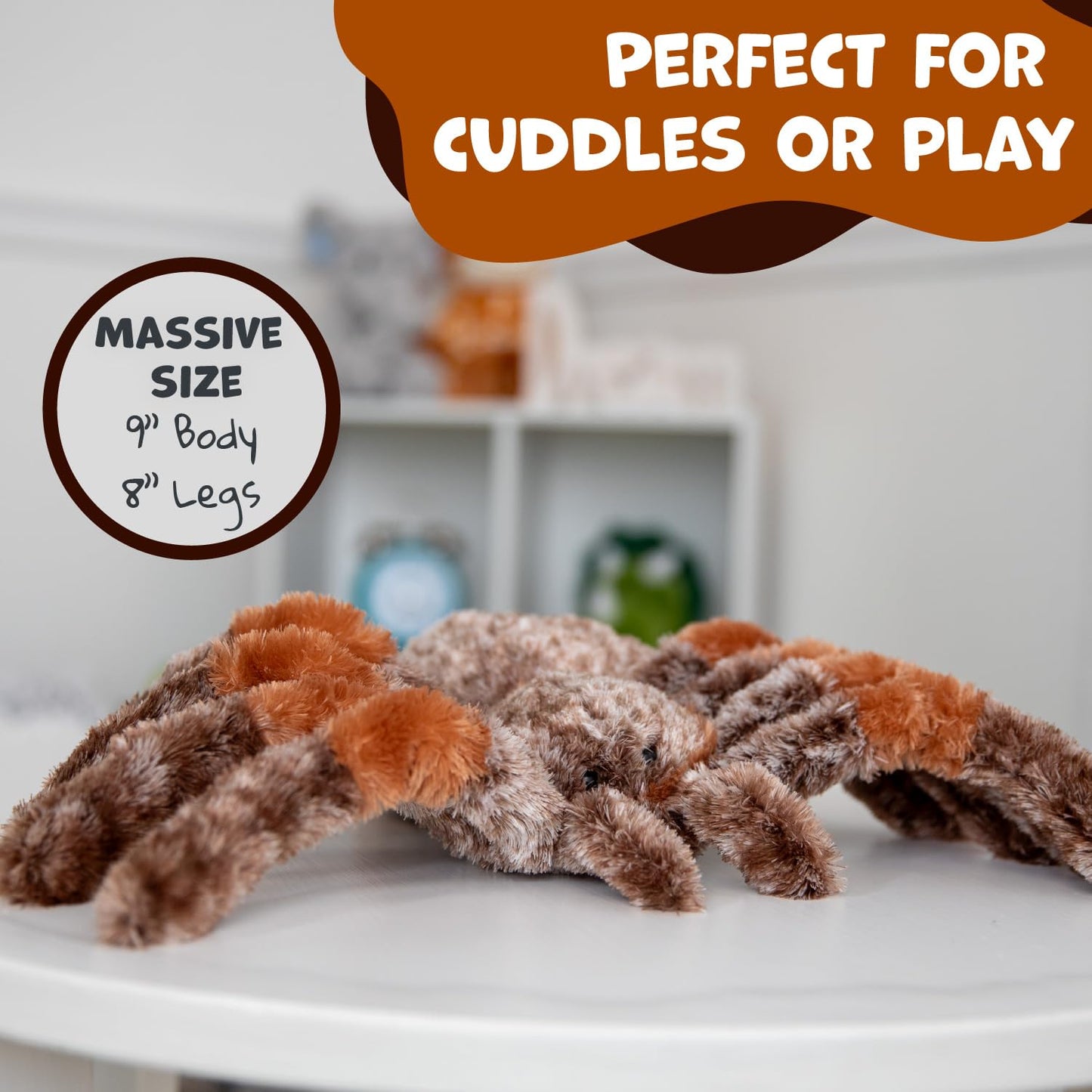 WISHPETS 9-Inch Tarantula Plush – Soft, Huggable Kids’ Toy