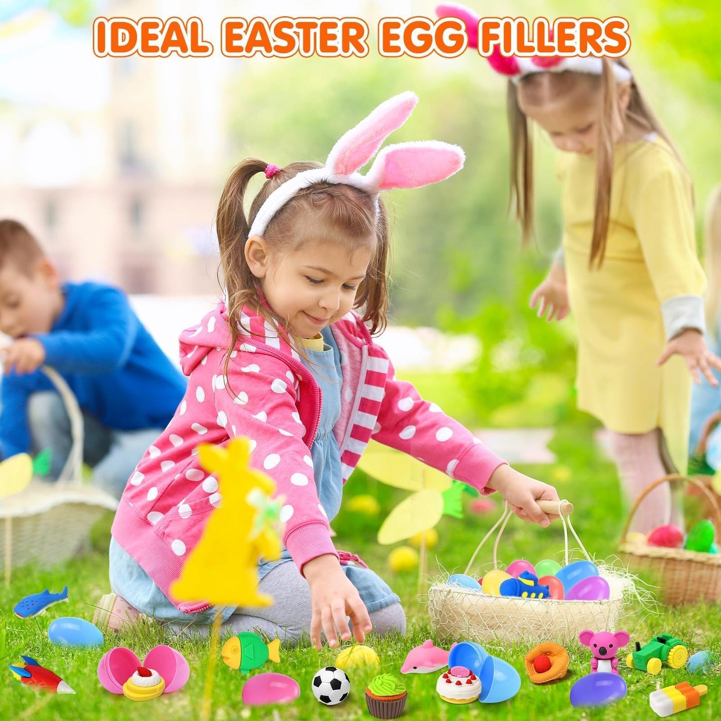 WITALENT 140-Pack Animal Erasers for Kids – 3D Puzzle Pencil Erasers Bulk