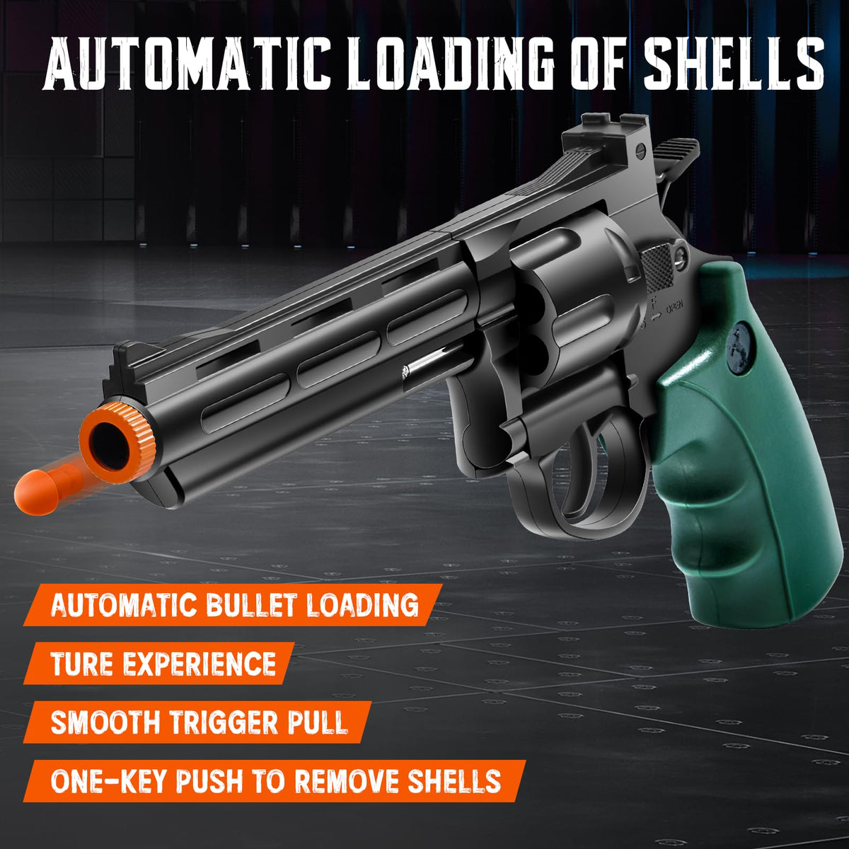 Witcrety Revolver Toy Gun - 100 Soft Bullets, Fidget Toy, Gift for Kids & Adults (Age 8+)