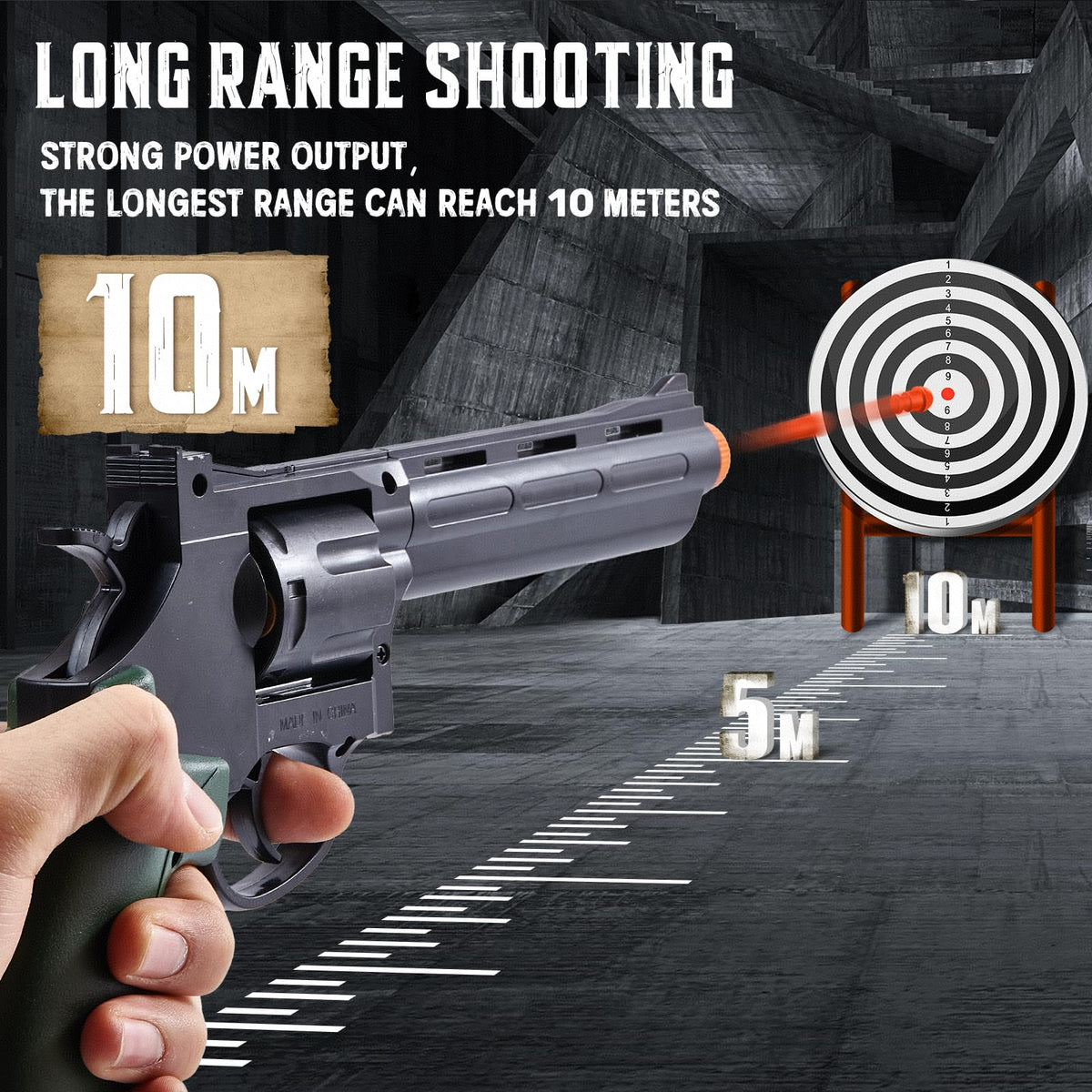 Witcrety Revolver Toy Gun - 100 Soft Bullets, Fidget Toy, Gift for Kids & Adults (Age 8+)