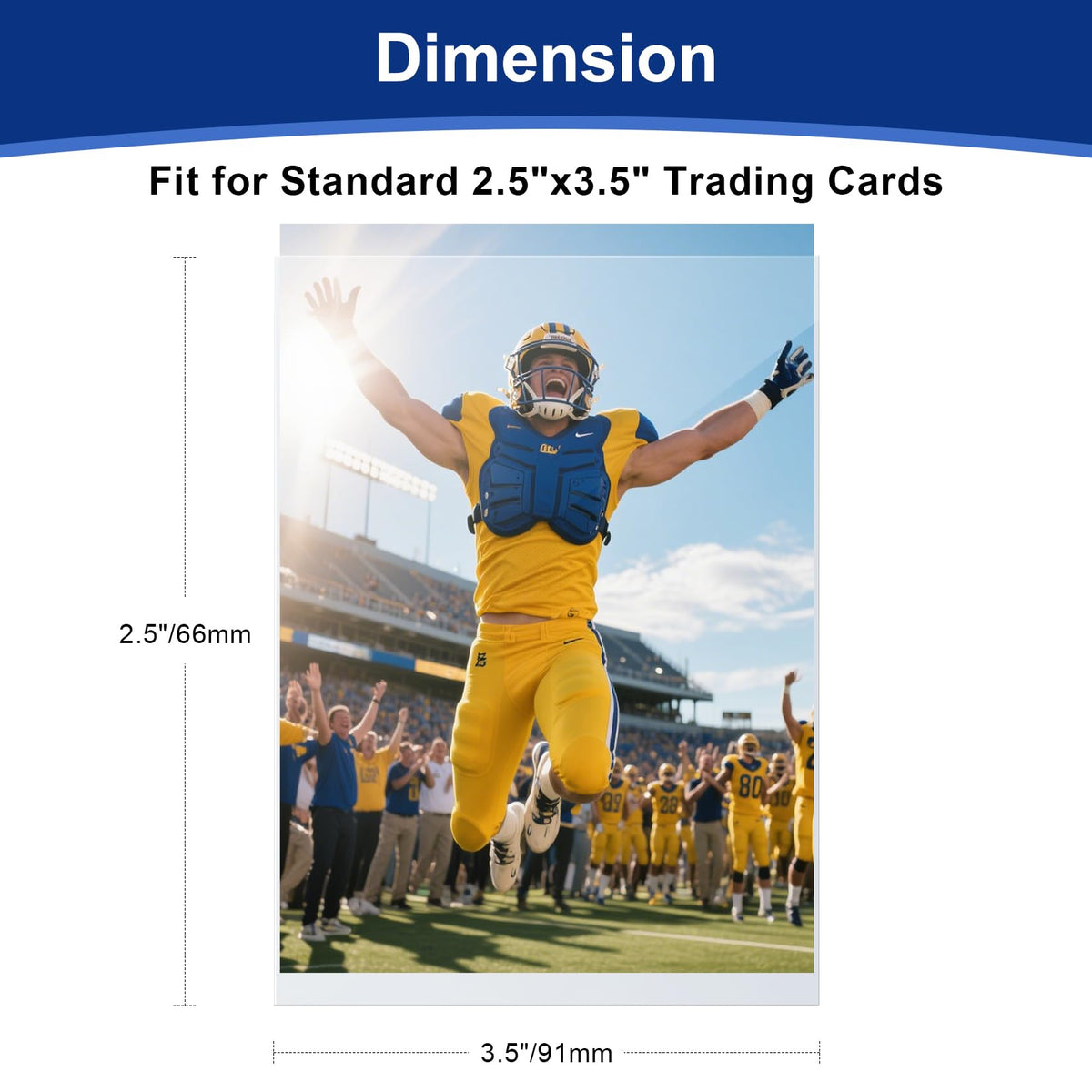 WITHYU 100 Pcs Soft Card Sleeves — Top Loading, Ultra-Clear Protectors for Standard 2.5 by 3.5 inch Cards