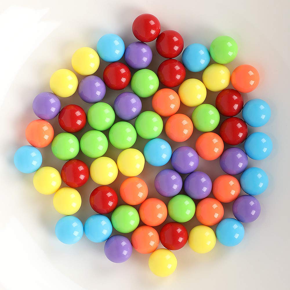 Witlans 60pcs Chinese Checker Marbles – 14mm Acrylic Replacement Balls for Marble Runs & Aggravation