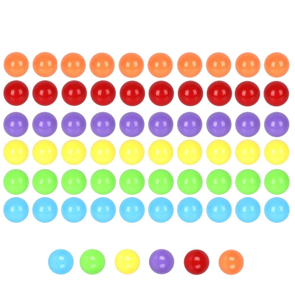 Witlans 60pcs Chinese Checker Marbles – 14mm Acrylic Replacement Balls for Marble Runs & Aggravation