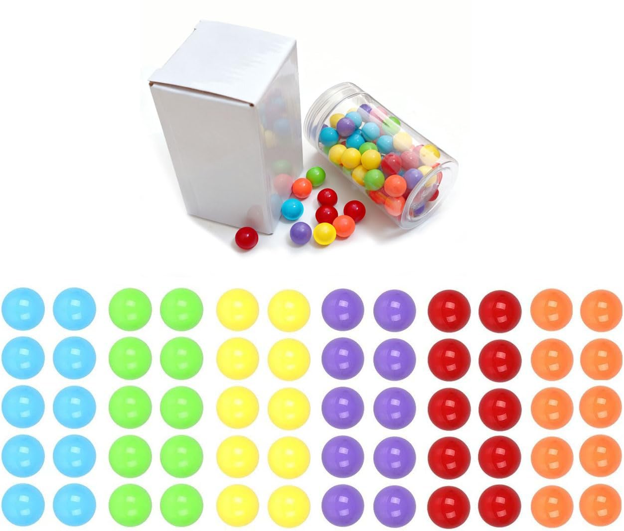 Witlans 60pcs Chinese Checker Marbles – 14mm Acrylic Replacement Balls for Marble Runs & Aggravation