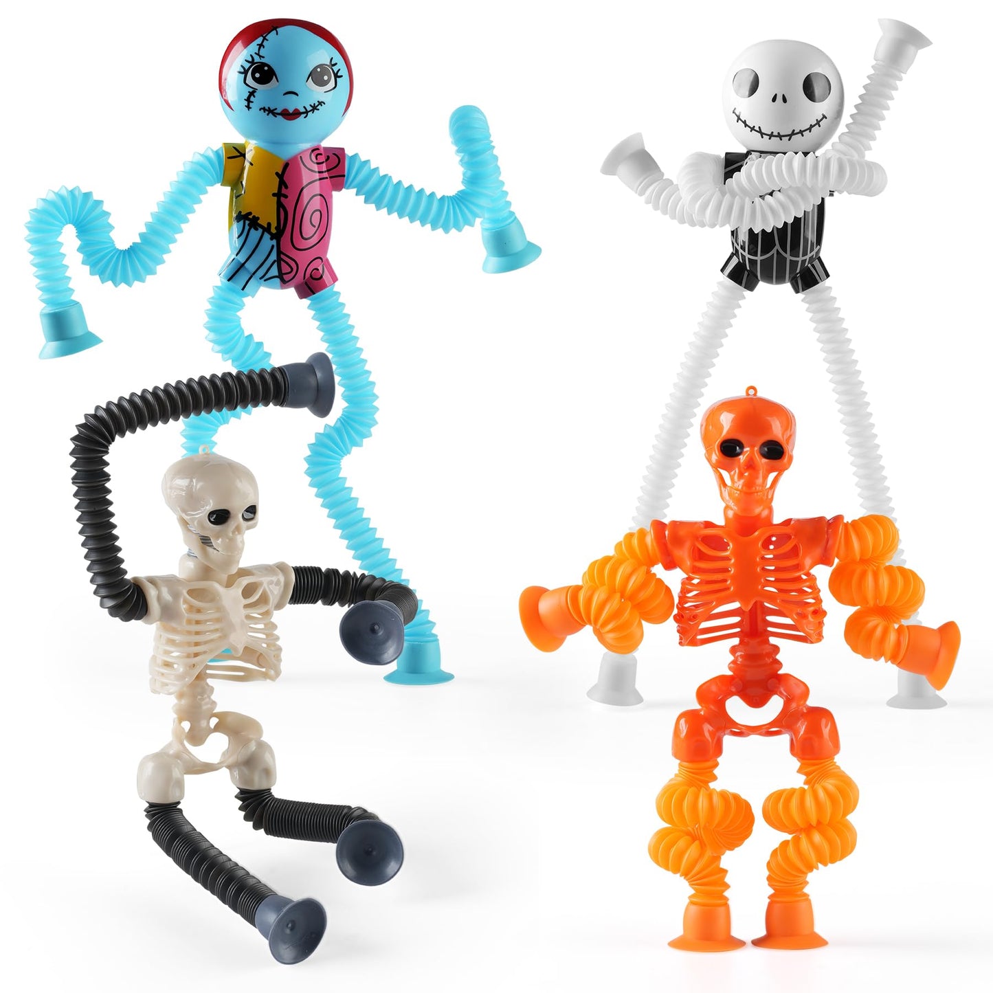 Witmelt Halloween Pop Tubes — 4 Pcs Sensory Fidget Toys for Kids
