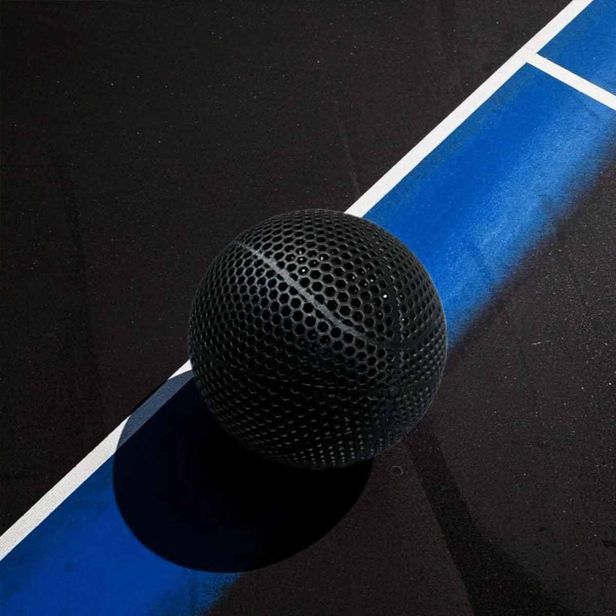 WITO Airless Basketball 3D-Printed Silent 7# Black – Durable & Weatherproof