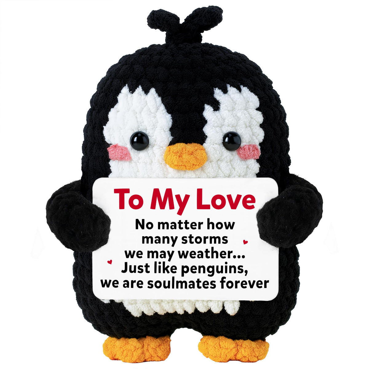 WITTSPOT Penguin Crochet Plush - Romantic Gift for Valentines, Anniversary & Christmas