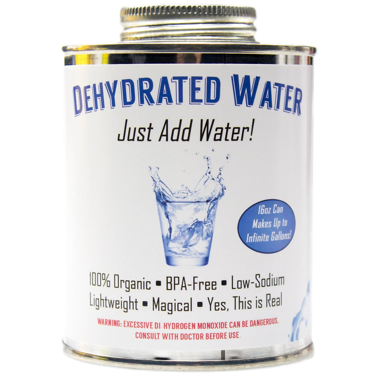 Witty Yeti Dehydrated Water 16oz Can — New Formula, Camping & Survival Gag Gift