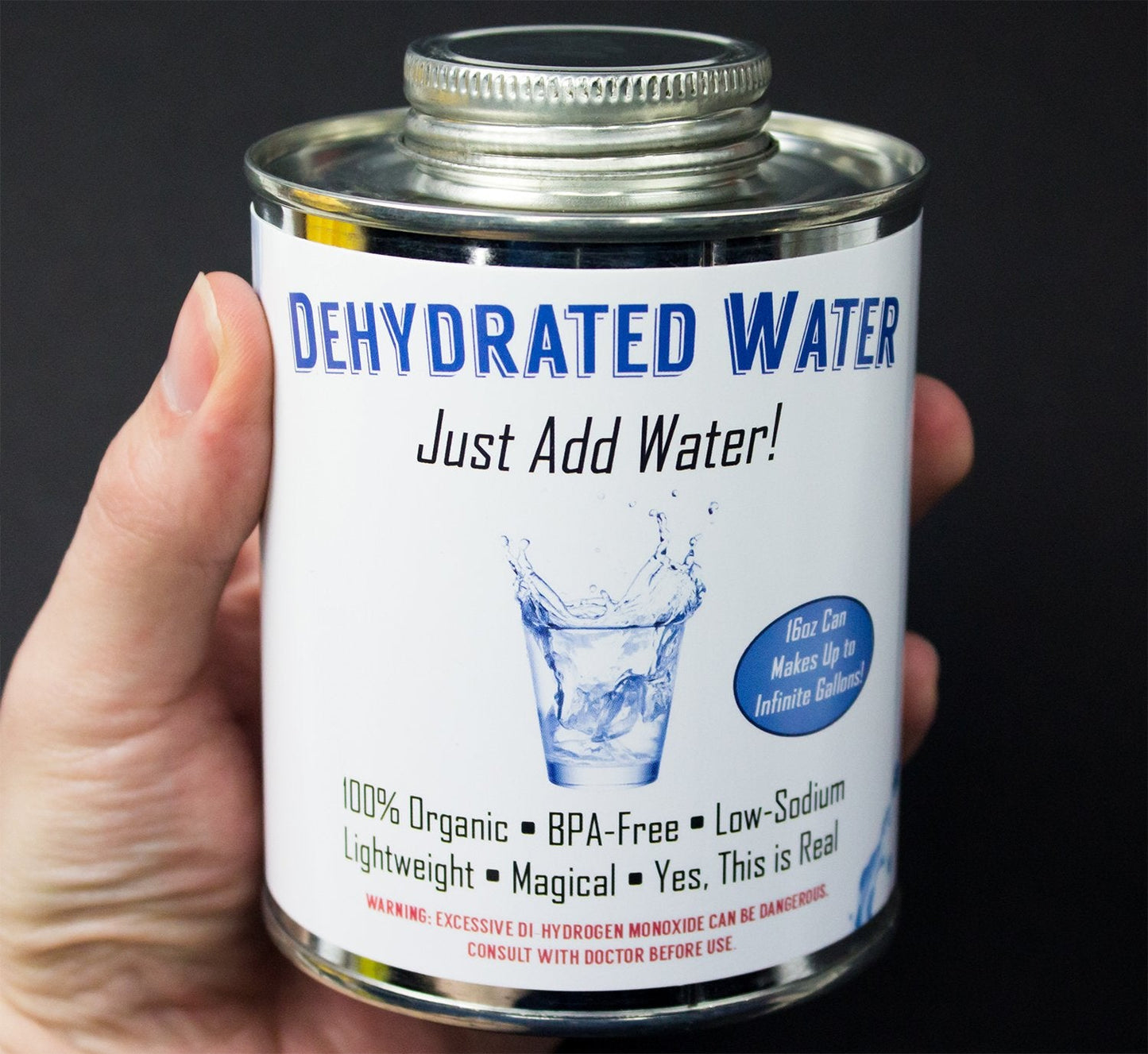 Witty Yeti Dehydrated Water 16oz Can — New Formula, Camping & Survival Gag Gift