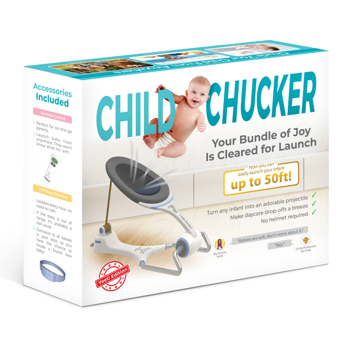 Witty Yeti Hilarious Child Chucker Prank Box – Ultra-Realistic Empty Gift Box for Pranks