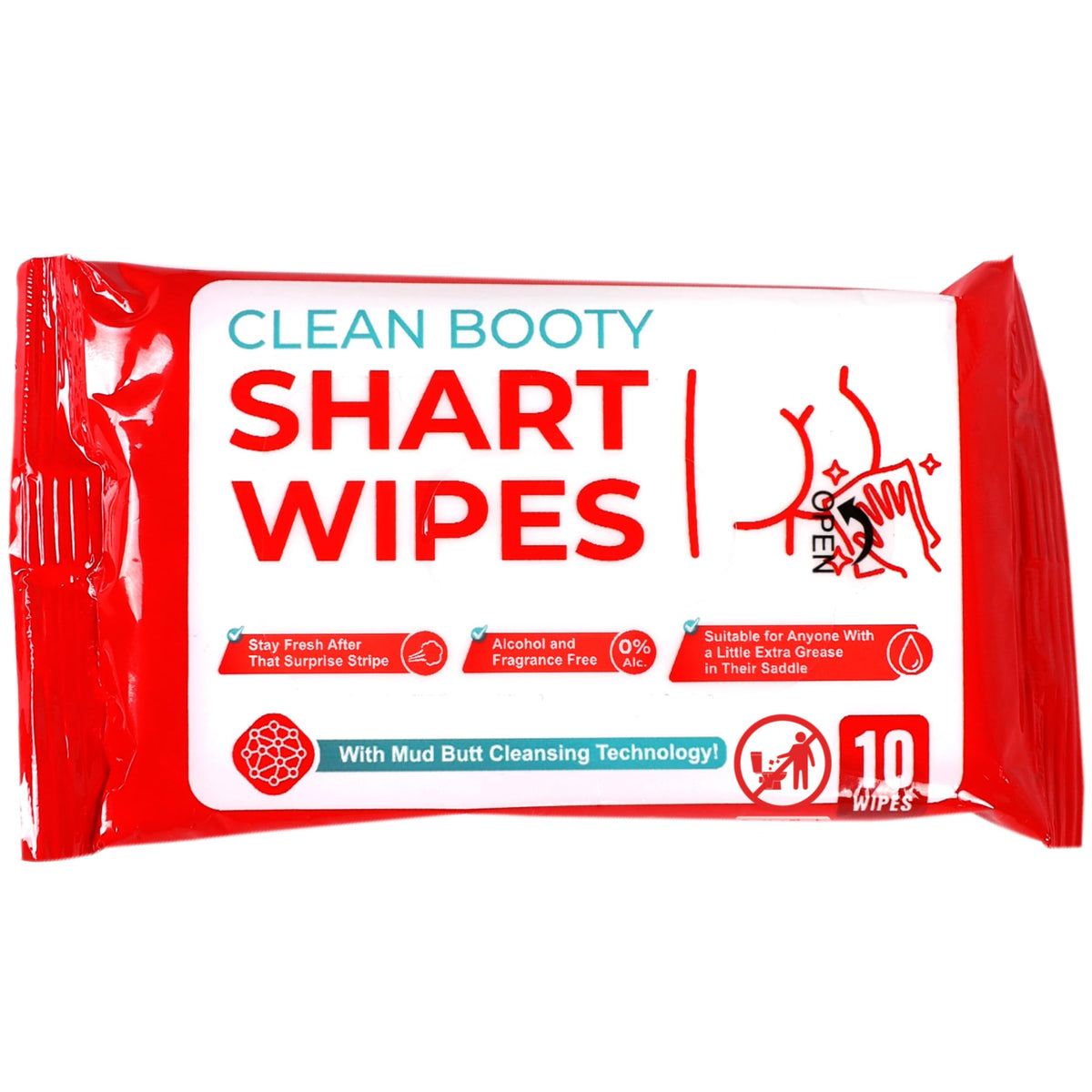 Witty Yeti Funny Shart Wipes 1Pk – 10 Count Hilarious Potty Humor Wet Wipes